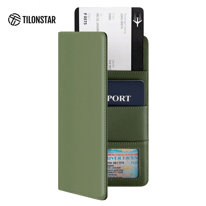 TPW100 - Leather Passport Holder For Cash,Bills and Cards