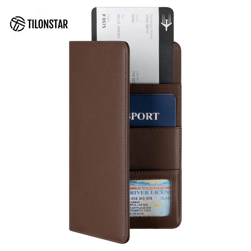 TPW100 - Leather Passport Holder For Cash,Bills and Cards