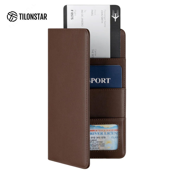 TPW100 - Leather Passport Holder For Cash,Bills and Cards