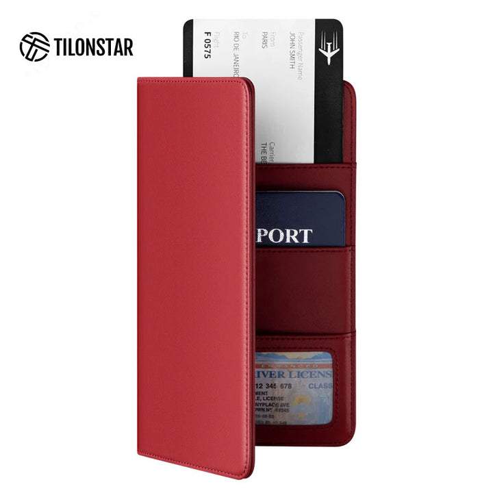 TPW100 - Leather Passport Holder For Cash,Bills and Cards