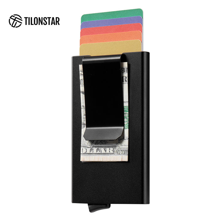 TVC100c Card Holder - Aluminum RFID Blocking Pop Up With Money Clip,TILONSTAR
