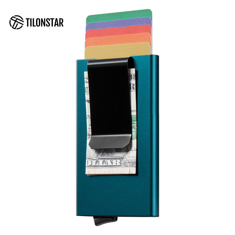 TVC100c Card Holder - Aluminum RFID Blocking Pop Up With Money Clip,TILONSTAR