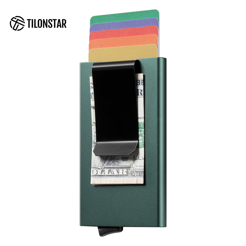 TVC100c Card Holder - Aluminum RFID Blocking Pop Up With Money Clip,TILONSTAR