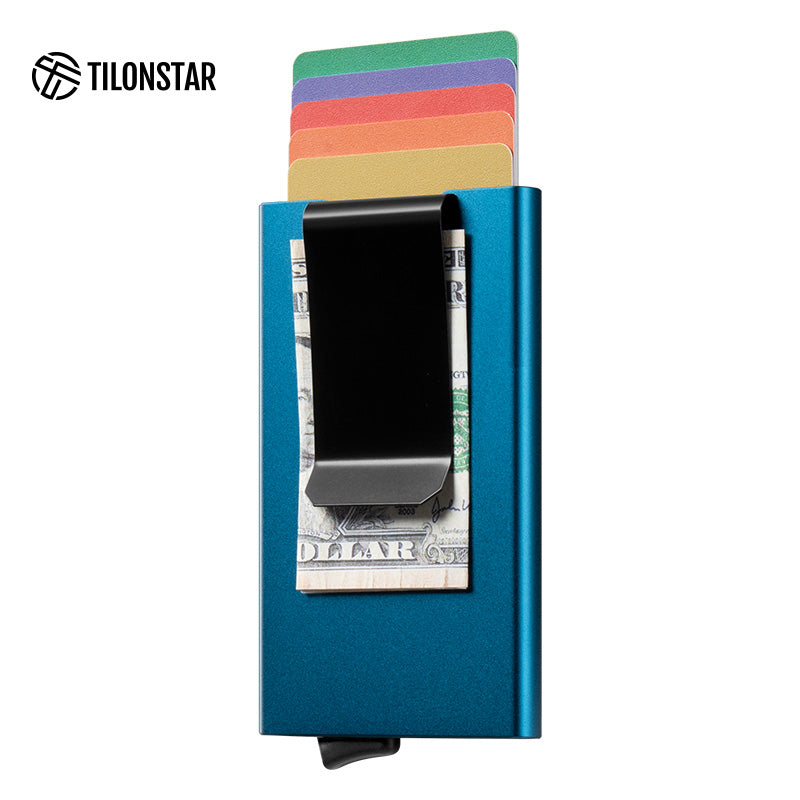 TVC100c Card Holder - Aluminum RFID Blocking Pop Up With Money Clip,TILONSTAR