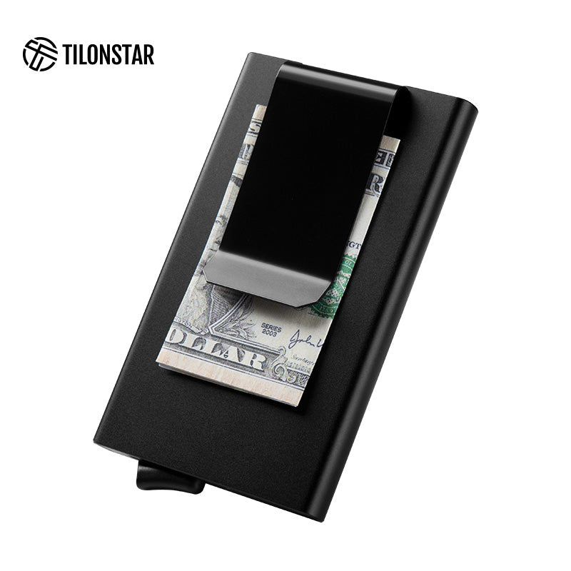 TVC100c Card Holder - Aluminum RFID Blocking Pop Up With Money Clip,TILONSTAR