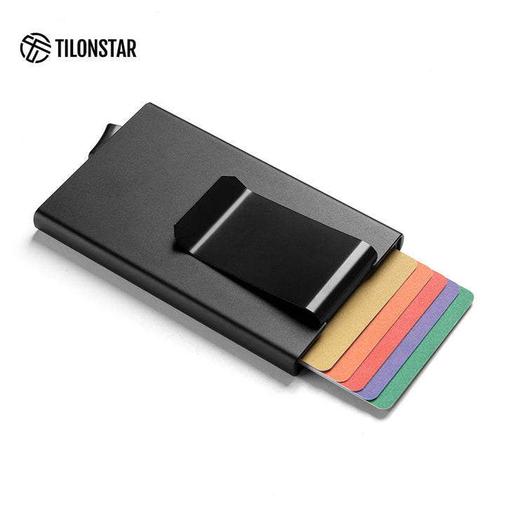 TVC100c Card Holder - Aluminum RFID Blocking Pop Up With Money Clip,TILONSTAR