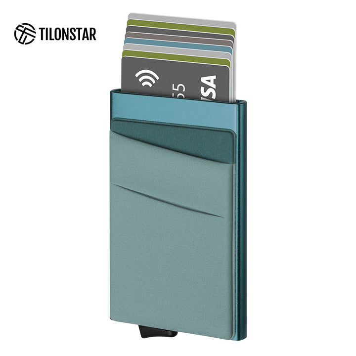 TVC104 Card Holder - Aluminum Pop Up Wallet With Money Pocket,TILONSTAR