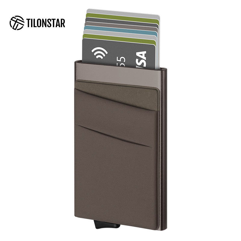 TVC104 Card Holder - Aluminum Pop Up Wallet With Money Pocket,TILONSTAR
