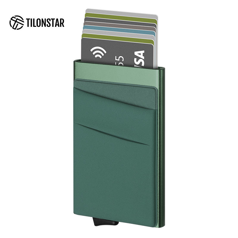 TVC104 Card Holder - Aluminum Pop Up Wallet With Money Pocket,TILONSTAR