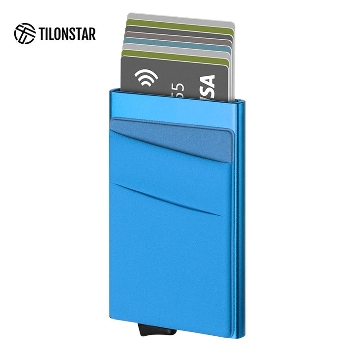 TVC104 Card Holder - Aluminum Pop Up Wallet With Money Pocket,TILONSTAR