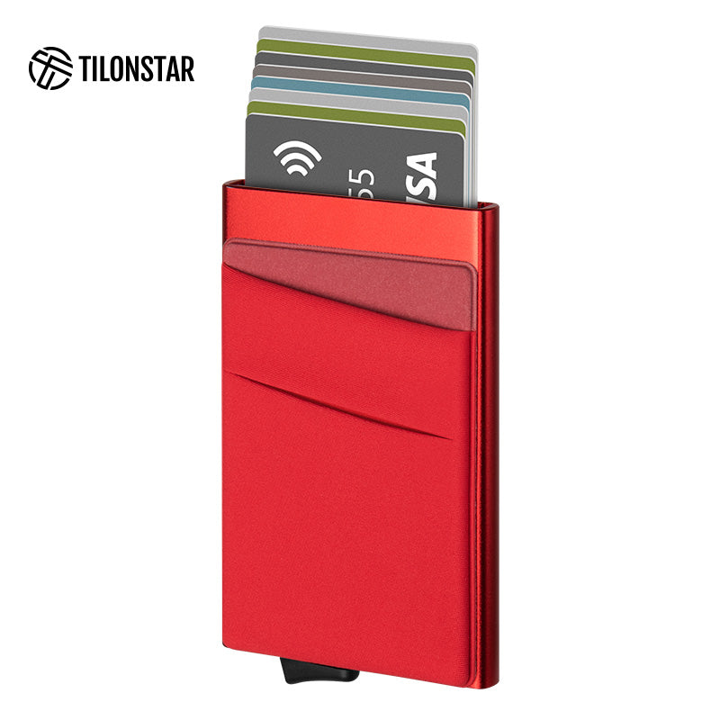 TVC104 Card Holder - Aluminum Pop Up Wallet With Money Pocket,TILONSTAR