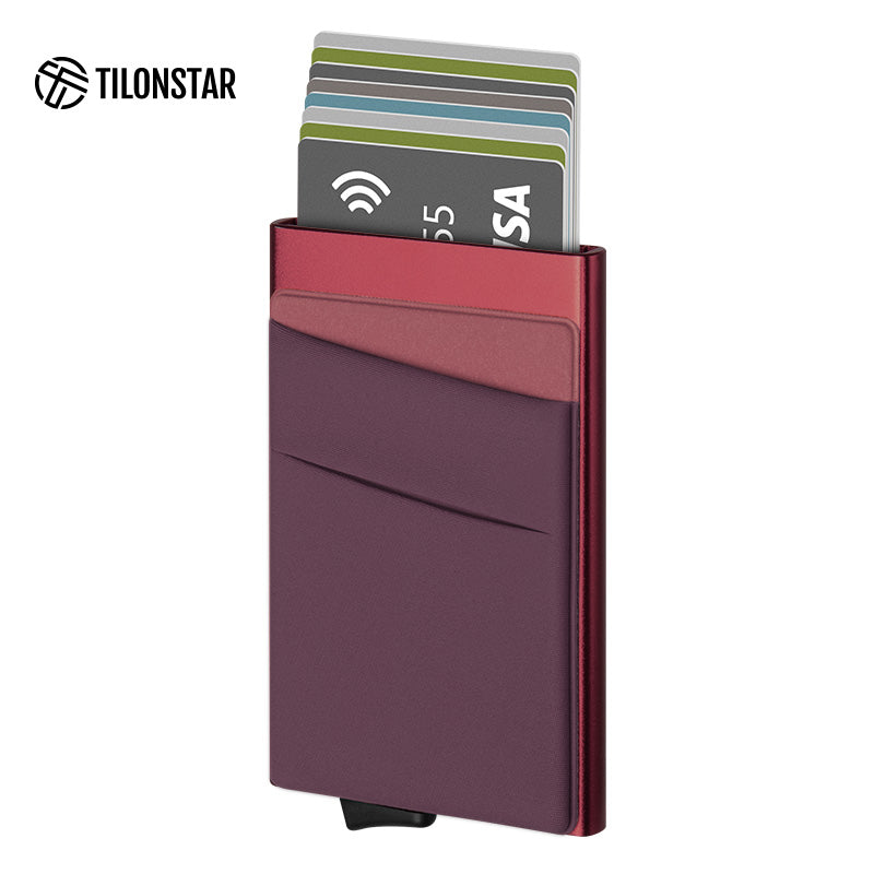 TVC104 Card Holder - Aluminum Pop Up Wallet With Money Pocket,TILONSTAR