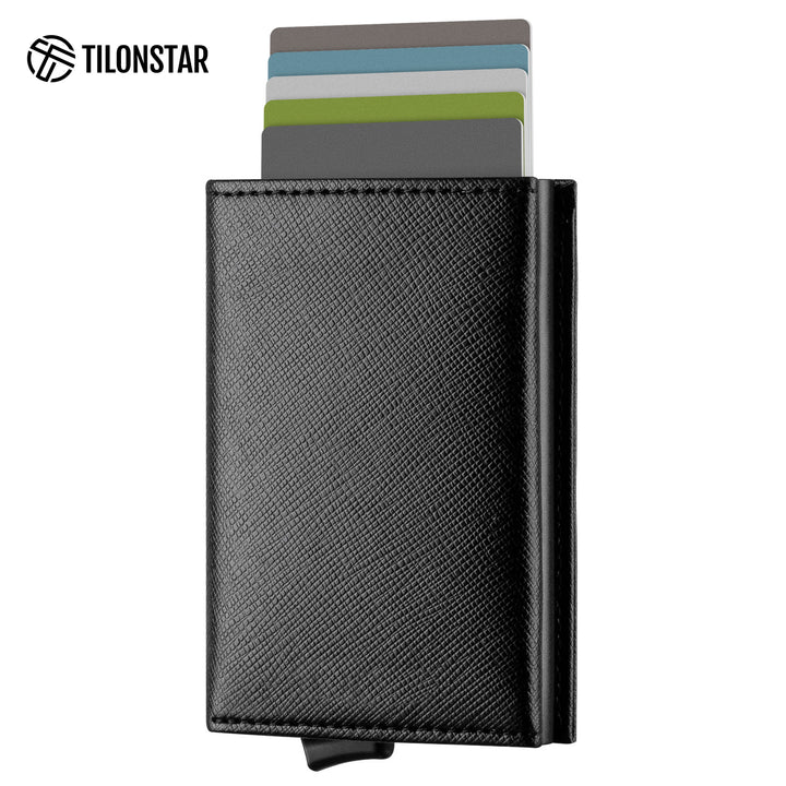 TVC203m - Tri-fold Pop Up Wallet Card Holder With Zipper