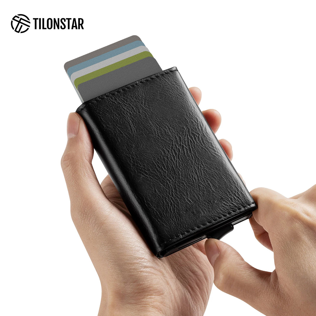 TVC203m - Tri-fold Pop Up Wallet Card Holder With Zipper