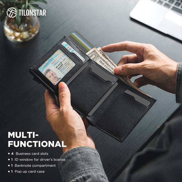 TVC208 - Card Wallet With ID Window and Banknote Compartment,TILONSTAR