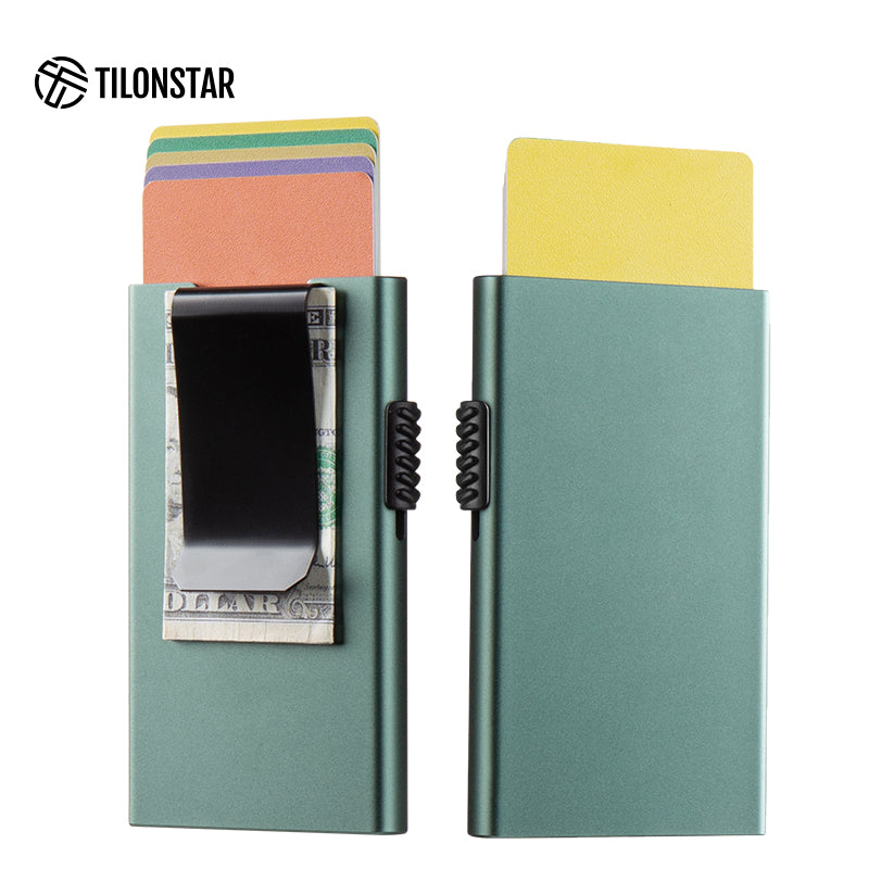 TVC300C - Aluminum Slim Cardholder Pop Up With Money Clip