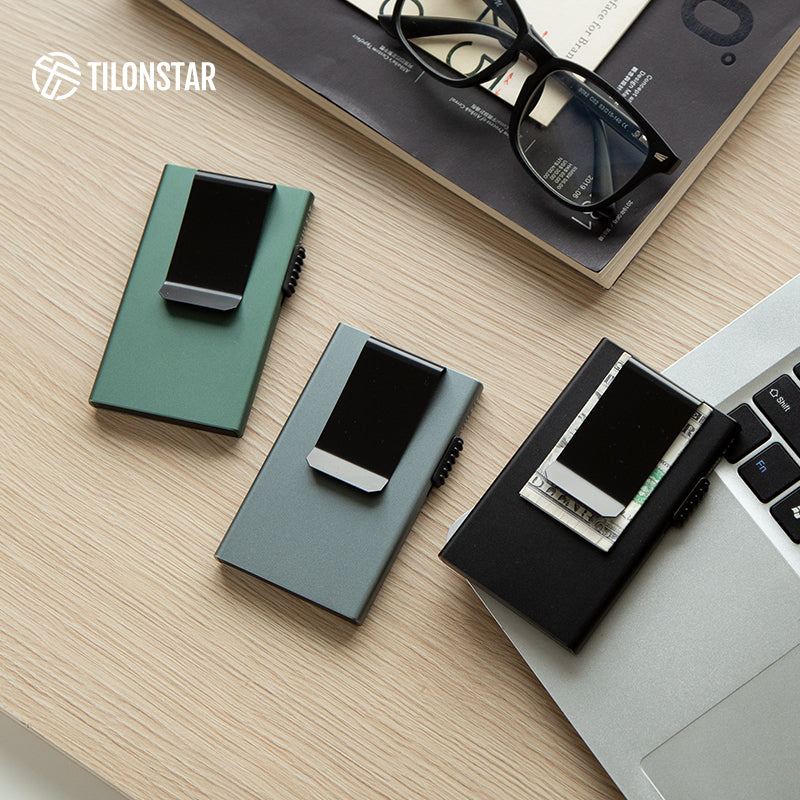 TVC300C - Aluminum Slim Cardholder Pop Up With Money Clip