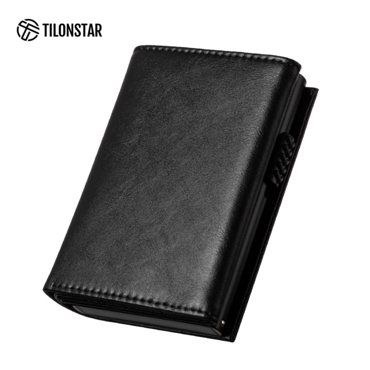 TVC302W Card Holder - RIFD Pop up Credit Card Wallet without Back Zipper Pocket,TILONSTAR
