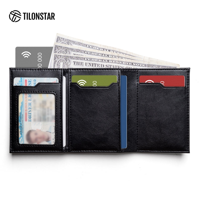 TVC302W Card Holder - RIFD Pop up Credit Card Wallet without Back Zipper Pocket,TILONSTAR