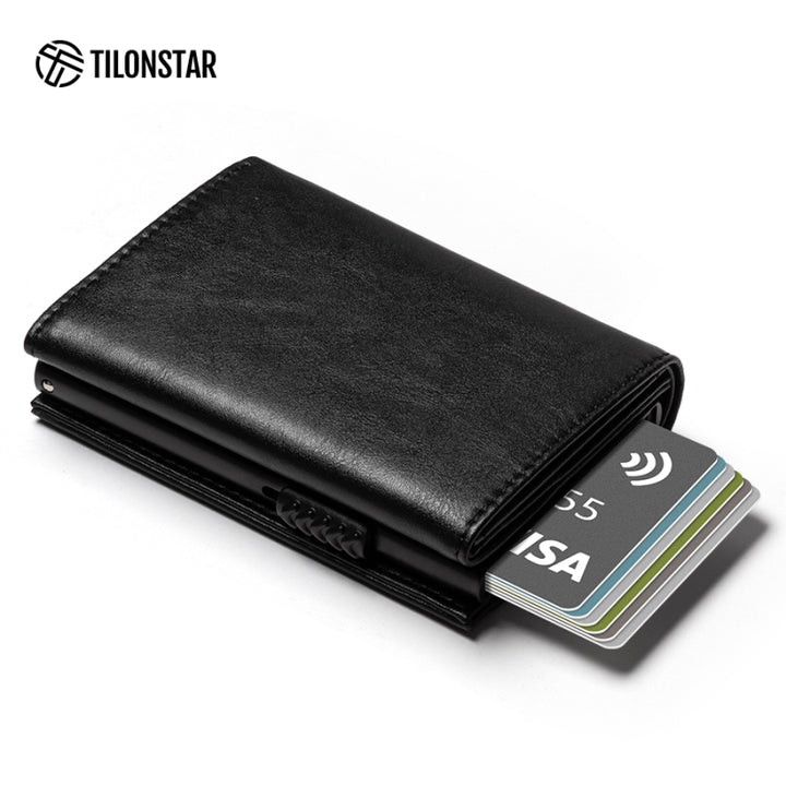 TVC302W Card Holder - RIFD Pop up Credit Card Wallet without Back Zipper Pocket,TILONSTAR
