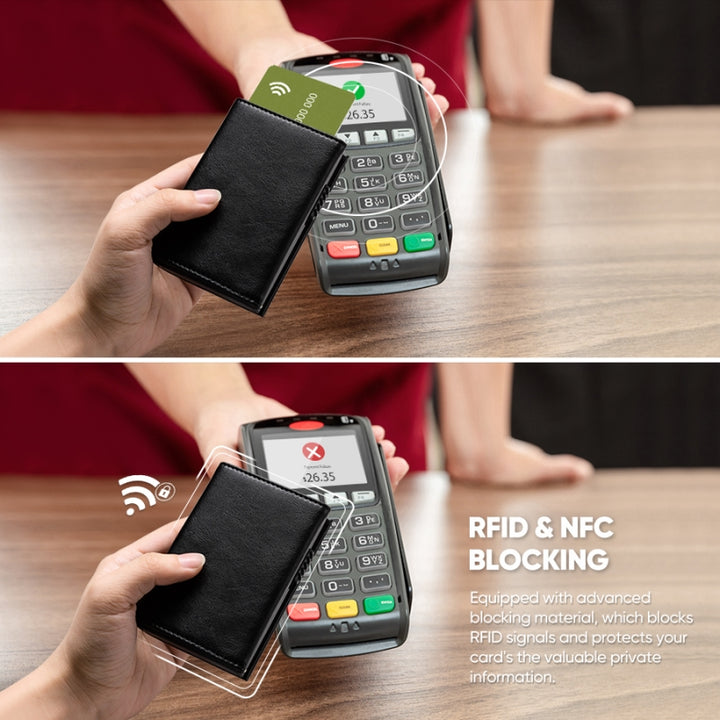 TVC302W Card Holder - RIFD Pop up Credit Card Wallet without Back Zipper Pocket,TILONSTAR