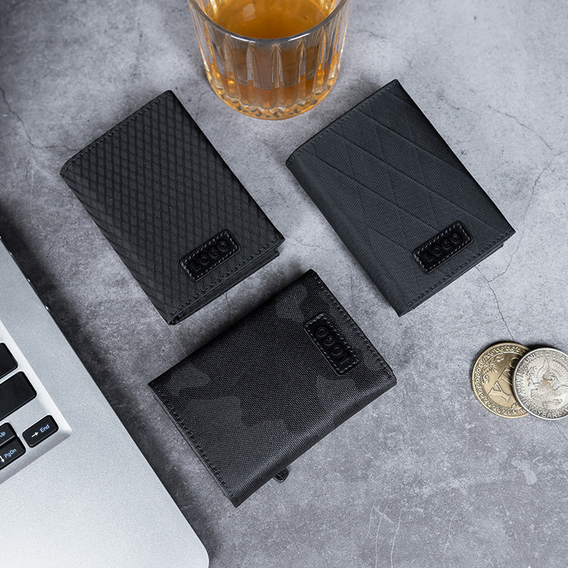 TVC302F Card Holder - Tri-Fold Waterproof Fabric Aluminum Pop Up Wallet,TILONSTAR