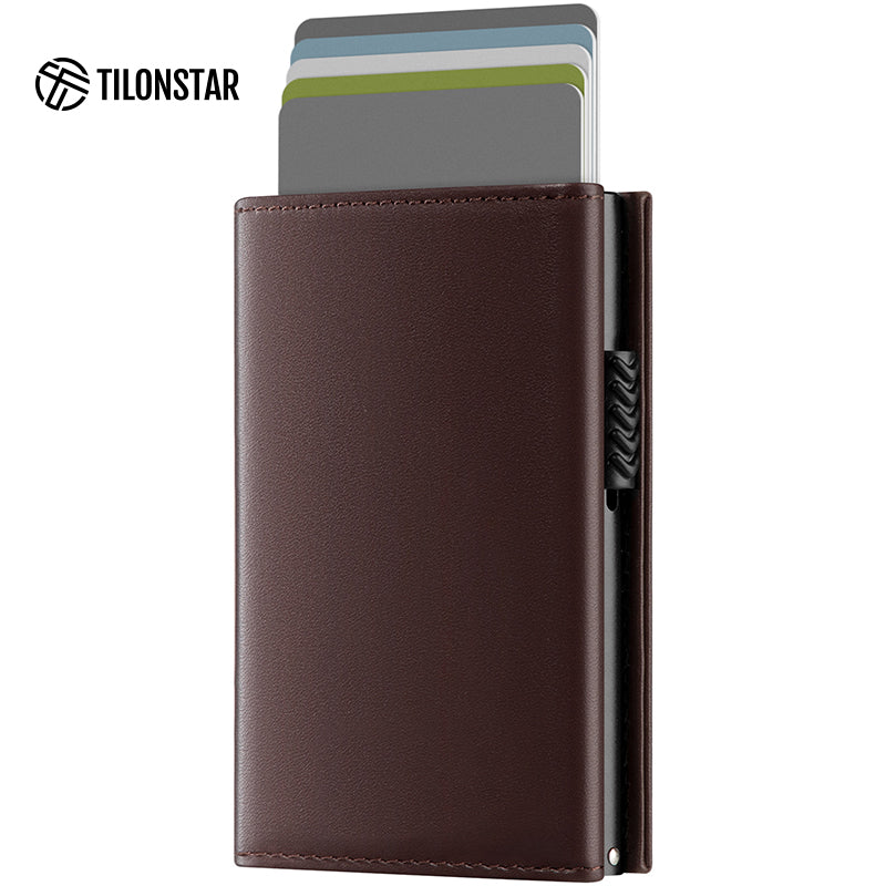 TVC302P Card Holder - Genuine Leather Pop up Wallet For Men's,TILONSTAR