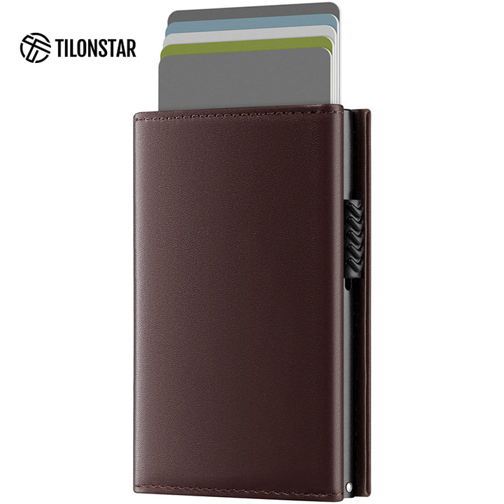 TVC302P Card Holder - Genuine Leather Pop up Wallet For Men's,TILONSTAR