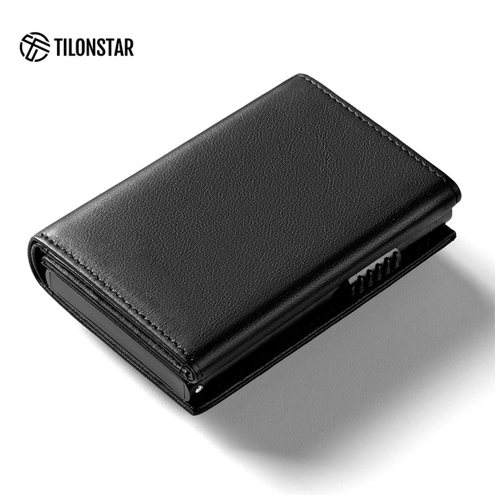 TVC302P Card Holder - Genuine Leather Pop up Wallet For Men's,TILONSTAR