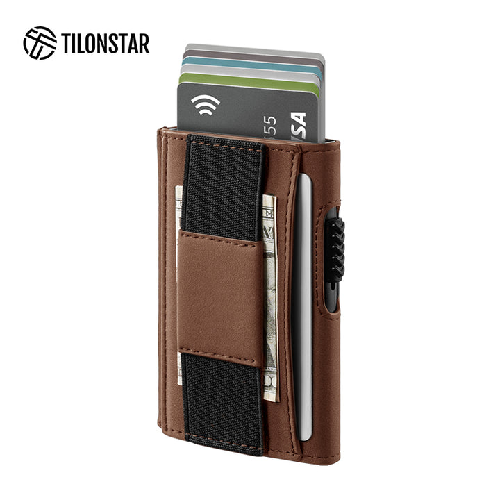 TVC320- Rfid Pop Up Bank Credit Card Holder With Elastic Band,TILONSTAR