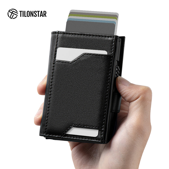 TVC321P- Pop Up Wallet Genuine Leather with Removable AirTag Holder