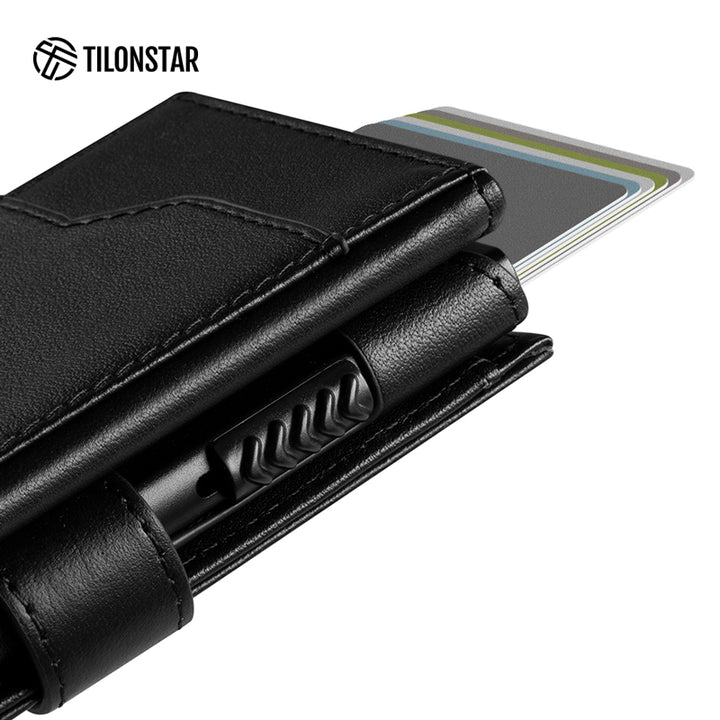 TVC321P- Pop Up Wallet Genuine Leather with Removable AirTag Holder