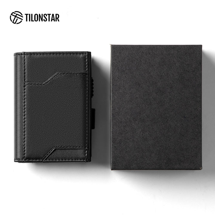 TVC321P- Pop Up Wallet Genuine Leather with Removable AirTag Holder