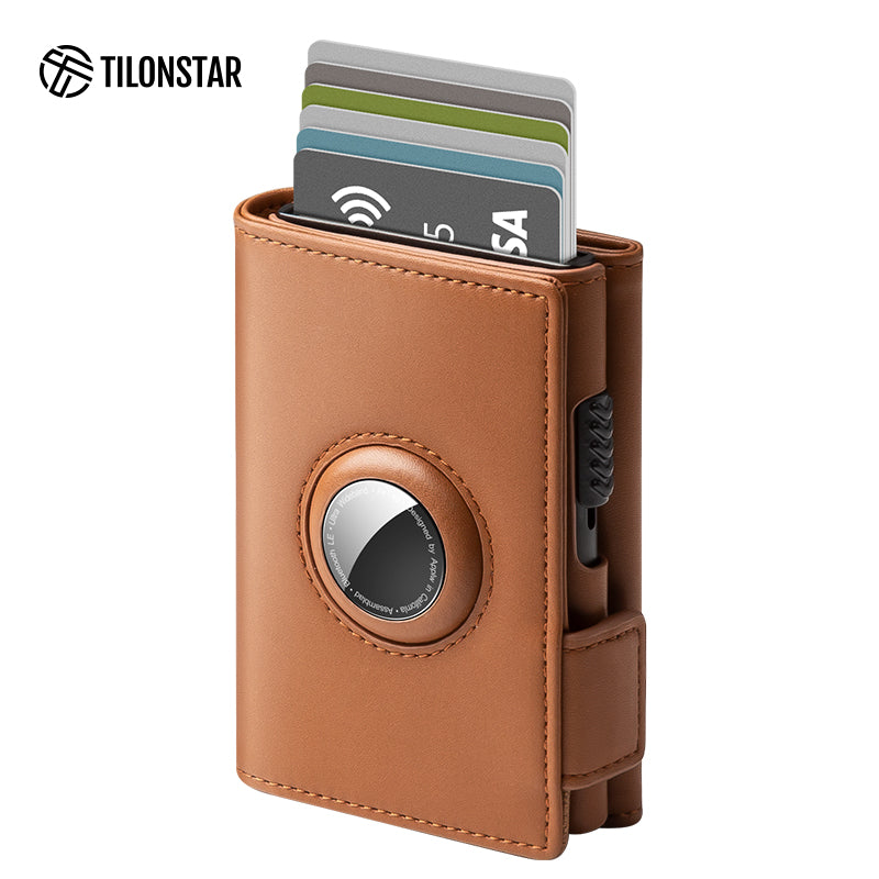 TVC323- Aluminum Pop Up Wallet Credit Card Holder for Men with Airtag Holder,TILONSTAR