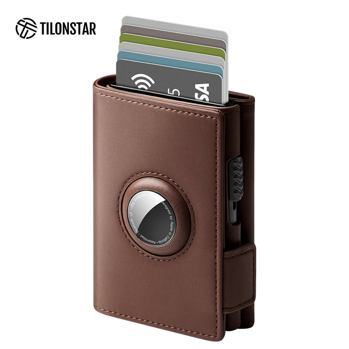 TVC323- Aluminum Pop Up Wallet Credit Card Holder for Men with Airtag Holder,TILONSTAR