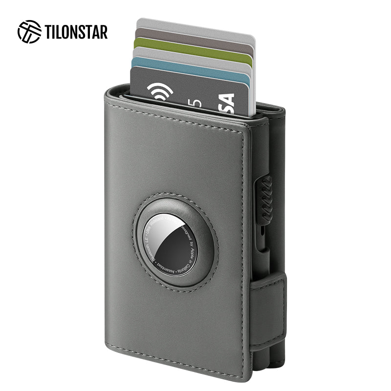 TVC323- Aluminum Pop Up Wallet Credit Card Holder for Men with Airtag Holder,TILONSTAR