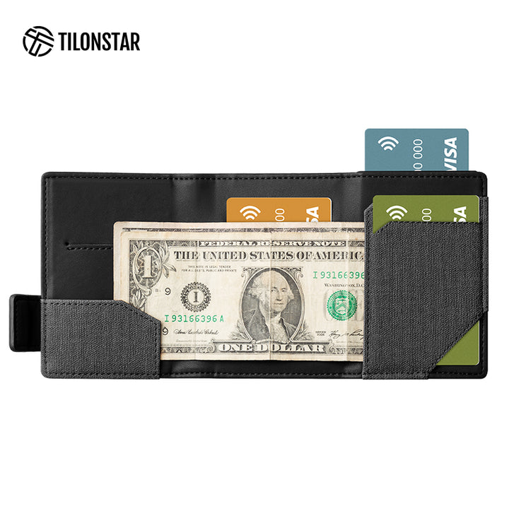 TVC323- Aluminum Pop Up Wallet Credit Card Holder for Men with Airtag Holder,TILONSTAR