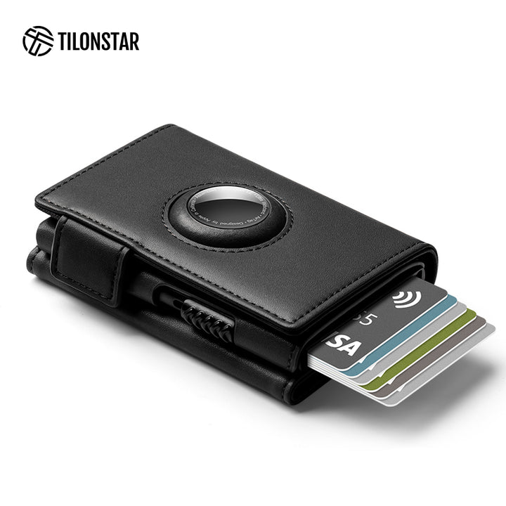 TVC323- Aluminum Pop Up Wallet Credit Card Holder for Men with Airtag Holder,TILONSTAR