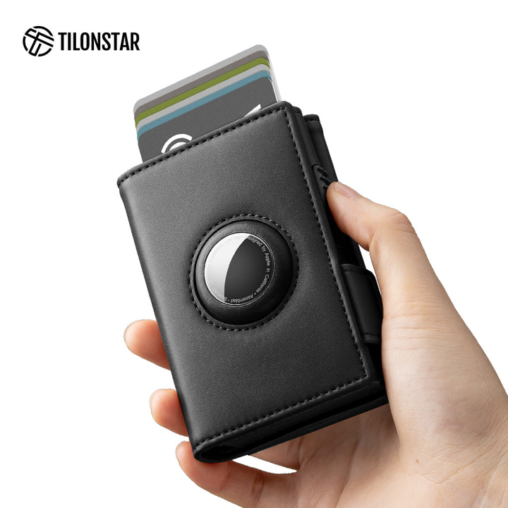 TVC323- Aluminum Pop Up Wallet Credit Card Holder for Men with Airtag Holder,TILONSTAR