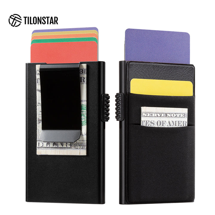 TVC330 - Aluminum Case Pop up Card Holder With Money Clip,TILONSTAR