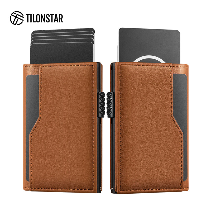 TVC337P - Genuine Leather Slim Pop-up Wallet For Men