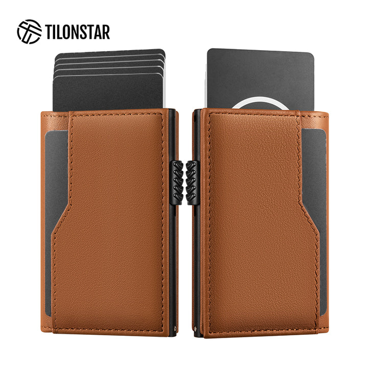 TVC337P - Genuine Leather Slim Pop-up Wallet For Men