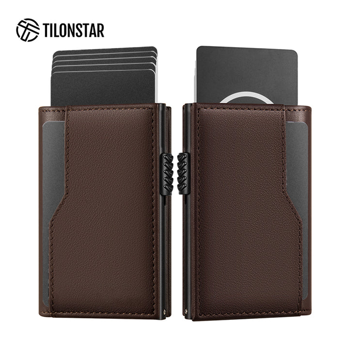 TVC337P - Genuine Leather Slim Pop-up Wallet For Men