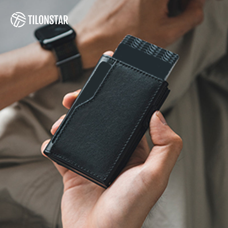 TVC337P - Genuine Leather Slim Pop-up Wallet For Men
