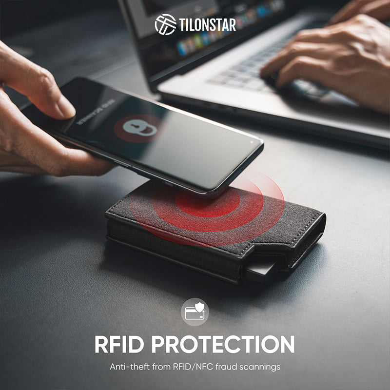 TVC502a - Wallet Pop Up With Alcantara Leather And Aluminum Case