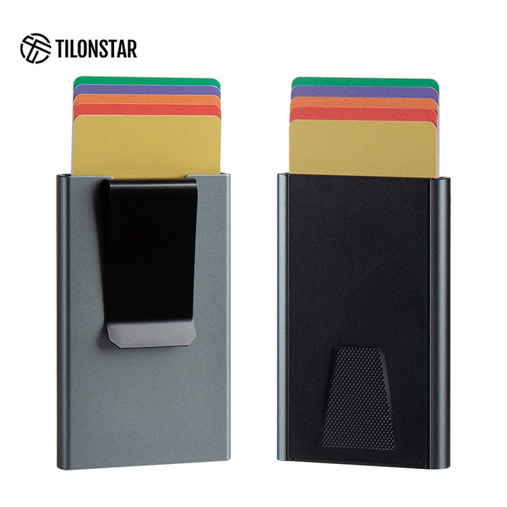 TVC900c - Push Up Aluminum Card Holder with Money Clip