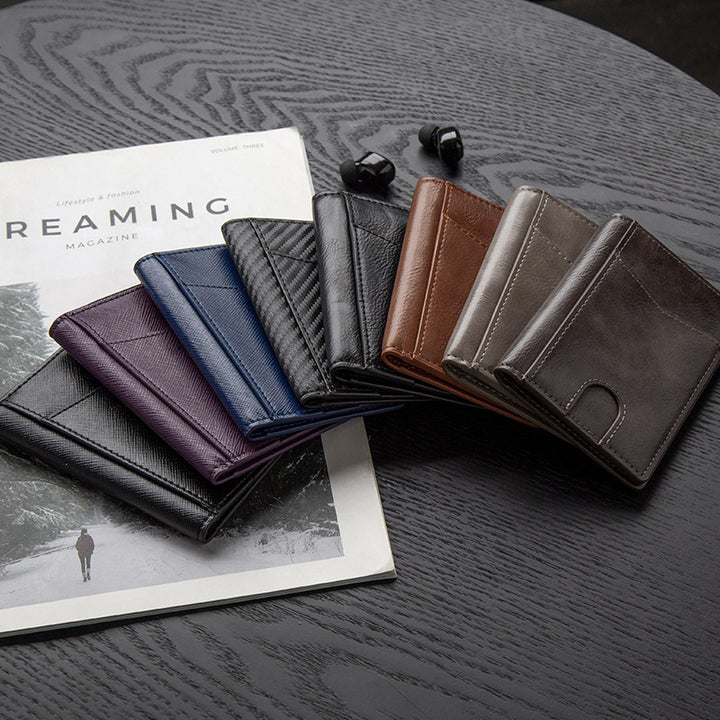 TVW100 - Minimalist Leather Bi-fold Card Wallet,TILONSTAR