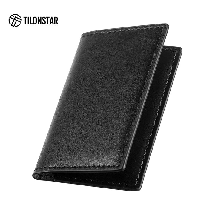 TVW104 - Slim Leather Business Card Holder, Up to Hold 20 Cards