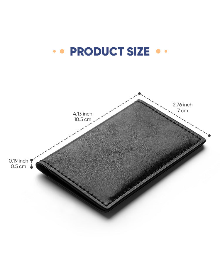 TVW104 - Slim Leather Business Card Holder, Up to Hold 20 Cards