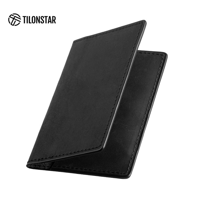 TVW104C - Crazy Horse Genuine Leather Bifold Business Card Holder